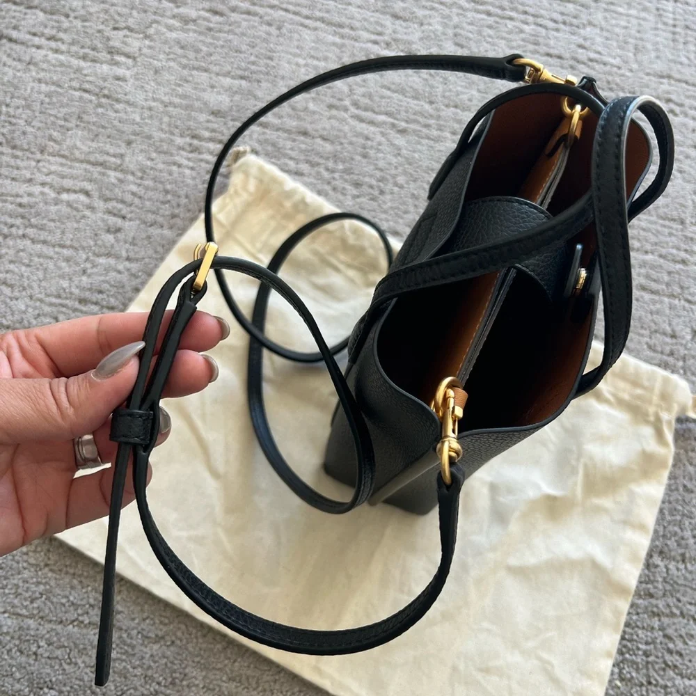 Tory Burch Mini Perry Leather Tote Bag - Picture 10 of 16